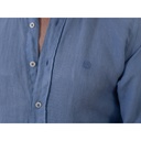 [CaLi-100-34-Az] Camisa 100% Puro Lino Azul  (2XS)